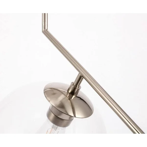 Bastina 10-Inch 1-DownLight Clear Glass Pendant Chrome