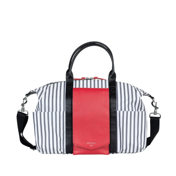 TWELVElittle Peek A Boo Satchel - Stripe/Red