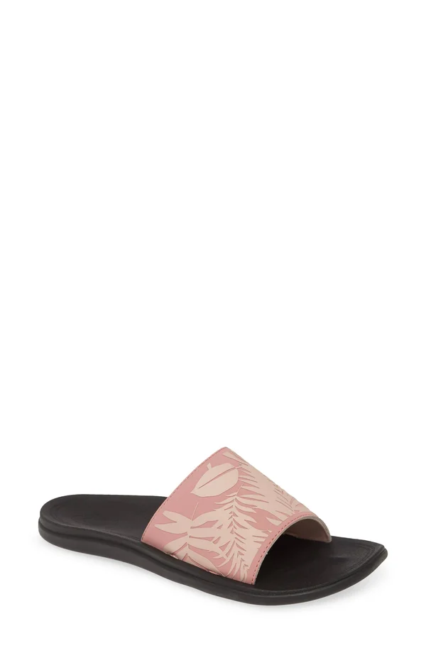 Olukai Punua Olu Women's Slide Sandals Black - Lau - 10