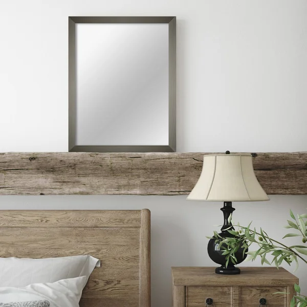 Stupell Industries Beckett Rectangular Grey Framed Mirror - 11 x 14