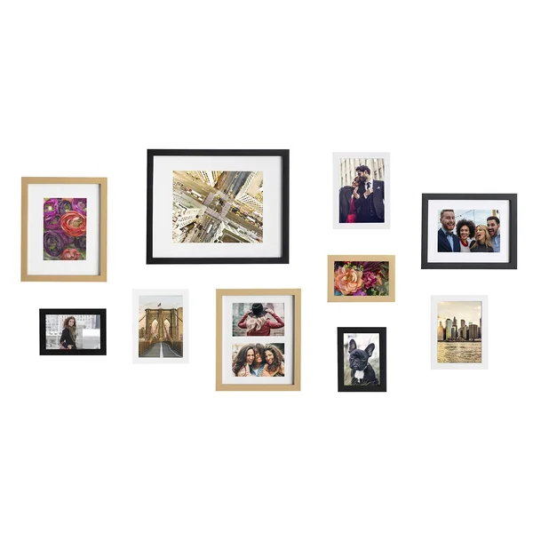 Kate and Laurel Gallery Multi/Gold Picture Frames (Set of 10)