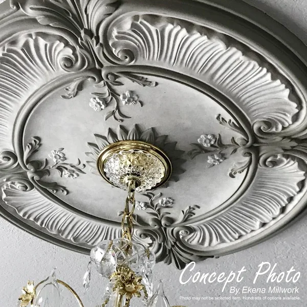 15 3/8x22OD x 7x22ID x 1x22P Lisbon Ceiling Medallion (Fits Canopies Up to 7x22), Hand-Painted Smokey Topaz