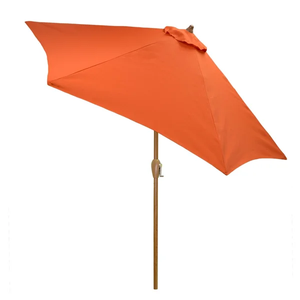 9& Round Umbrella - Coral - Wood Pole - Threshold