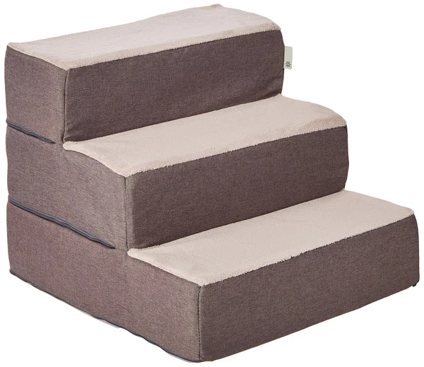 Zinus Easy Pet Stairs, Pet Ramp, Pet Ladder, Small, Sand