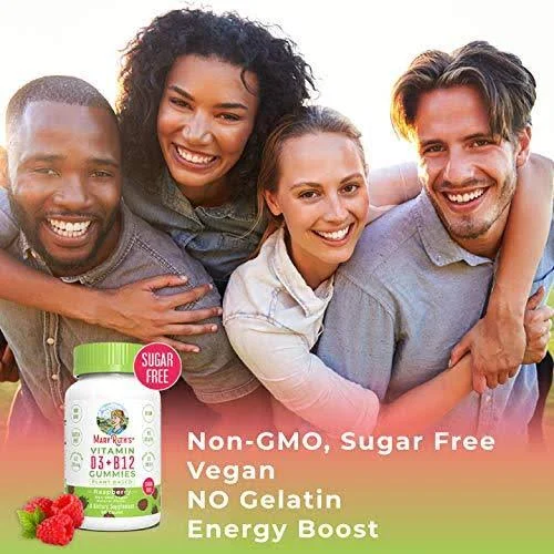 MaryRuth Organics Vegan Vitamin D3+B12 Gummy (Sugar Free) Plant-Based by MaryRuth&s - Made w/Organic Ingredients Non-GMO Gluten