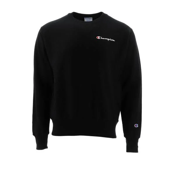 Champion Men's C-Life REVERSE Weave Logo Sweatshirt - Black