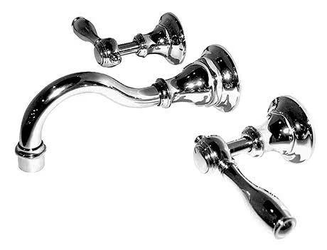 Newport Brass Victoria Wall Mount Lavatory Faucet Polished Gold PVD
