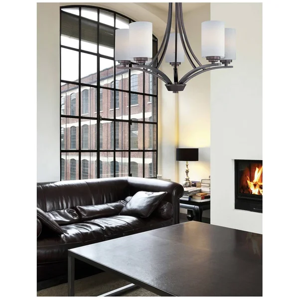 Maxim 20035SWOI Deven 5-Light Chandelier, Oil Rubbed Bronze