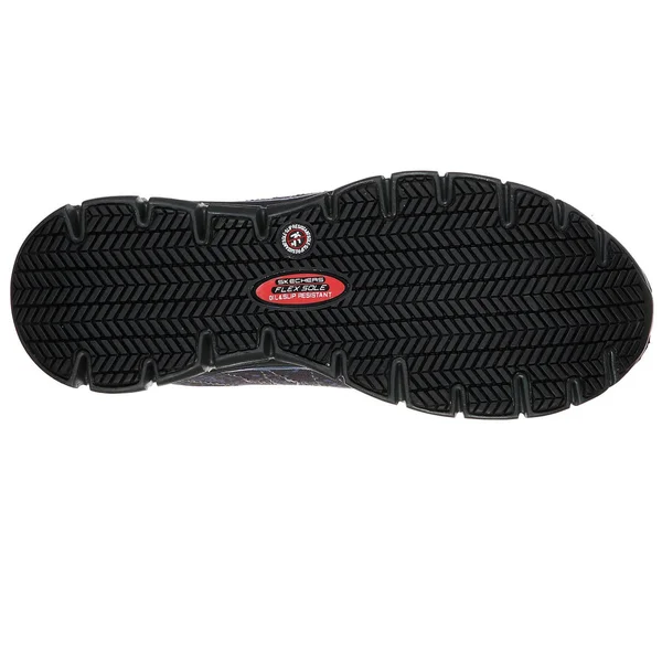 Skechers Women's Work Sure Track Flinser Alloy Toe Sneaker - Black/Pink