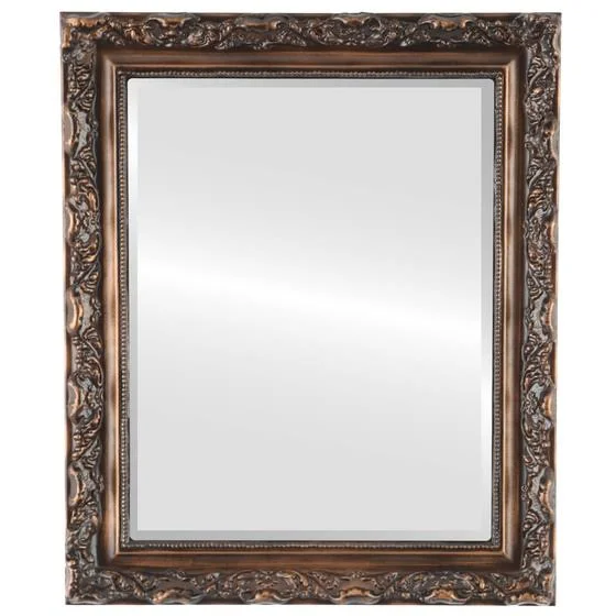 Rome Framed Rectangle Mirror - Sunset Gold