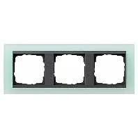 Frame 3-Gang Green 021385 - Gira, 021385, Cover Frames