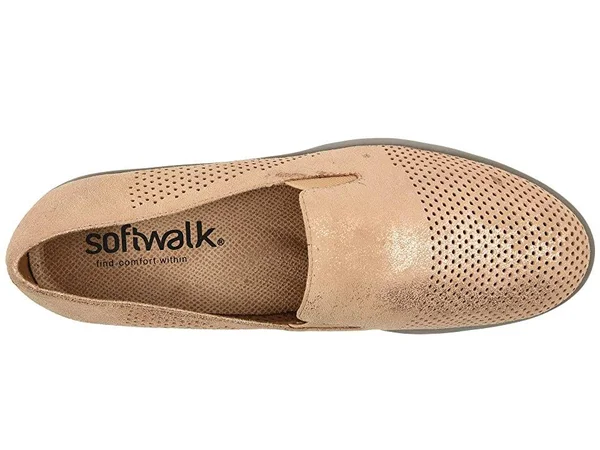 Softwalk Women's Whistle Slip On - Size: 9.5, Rose Gold Nubuck