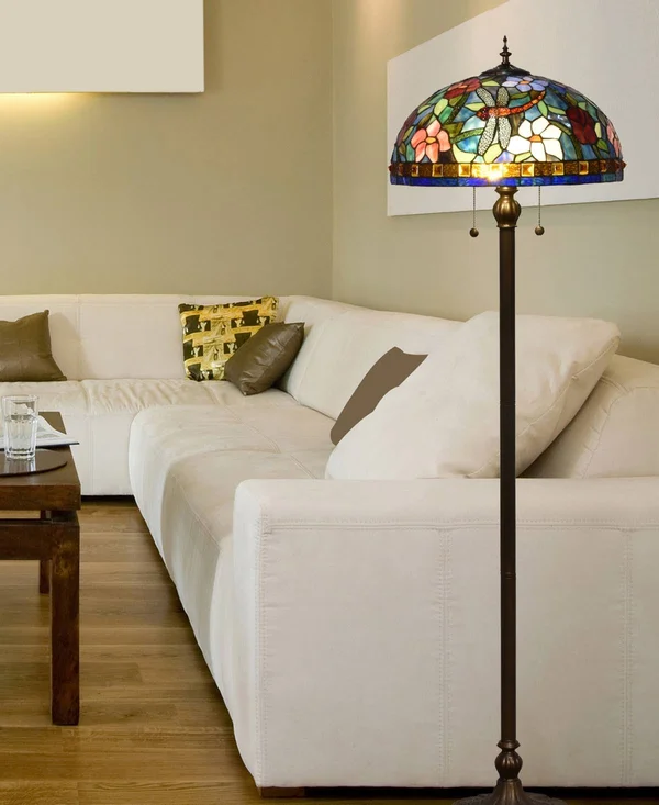 Dale Tiffany TF16085 Josef Tiffany Floor Lamp, Antique Bronze