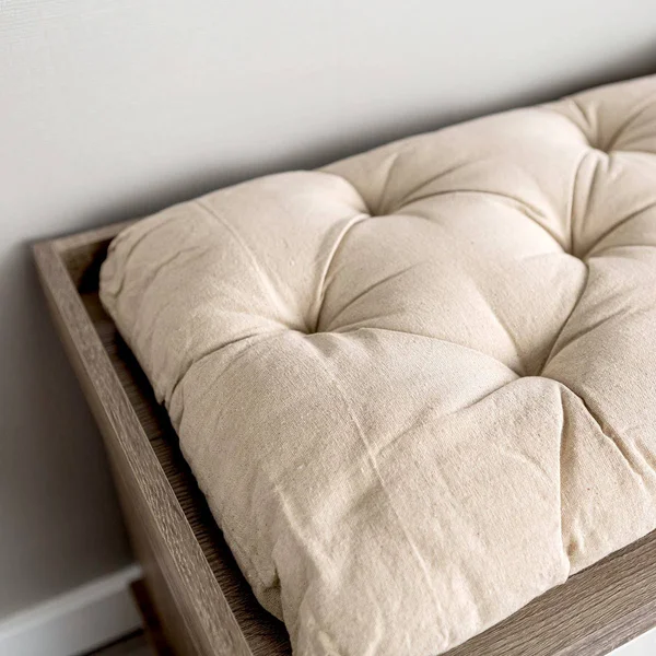 42x22 Wood Storage Bench with Totes and Cushion - Driftwood - Gray