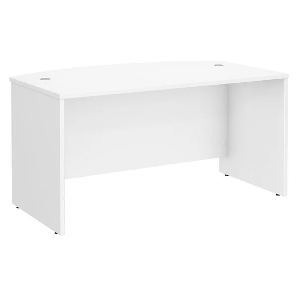 Scranton & Co 60x22 x 36x22 Bow Front Desk in White
