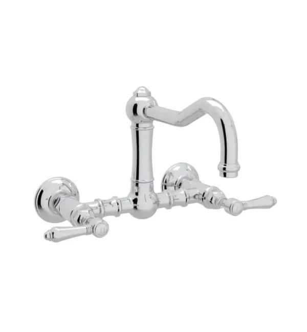 Rohl Acqui A1456XSTN-2 Wall Mounted Kitchen Faucet - Satin Nickel