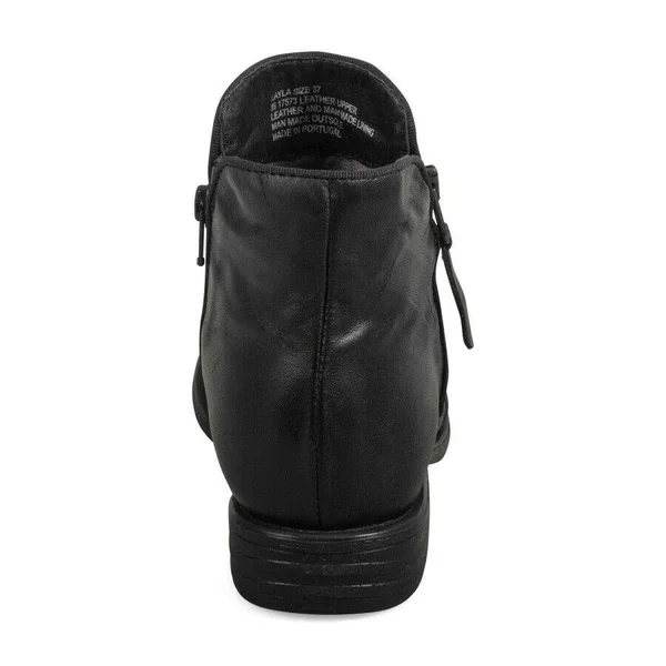 Miz Mooz Leather Ruched Ankle Boots - Layla Black EU 38