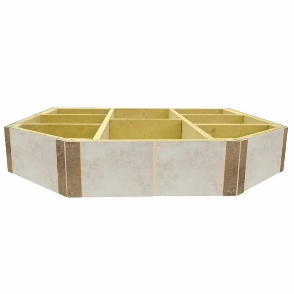 WoodEze Sea Breeze Double Cut 40'' x 40'' Hearth Pad Riser