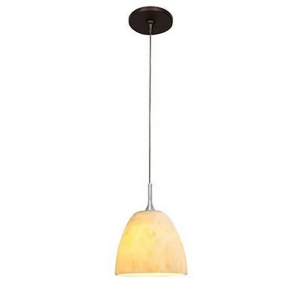 Access Lighting-96942-12V-1-BRZ/AMM-Omega - One Light Fire Glass Low