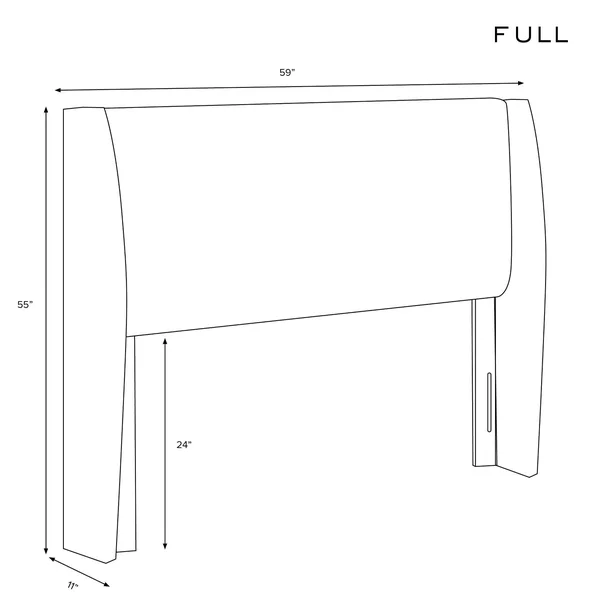 Skyline Furniture Wingback Headboard in Mystere Snow - Full