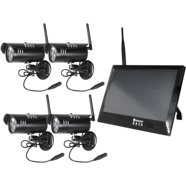 Wireless Prime 10x22 Touchscreen DVR & 4 1080p Wireless Cameras with Night Vision 5-401 Security Suveillance