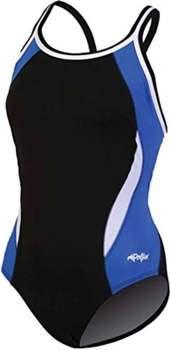 Dolfin Women's Reliance Color Block DBX Back Black/Royal/White 26
