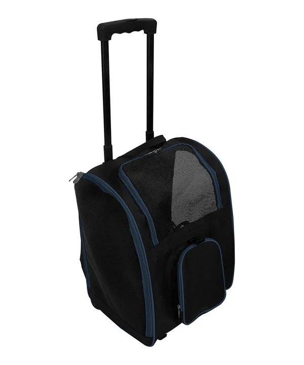 Mojo Licensing Wheeled 16" Premium Pet Carrier Navy