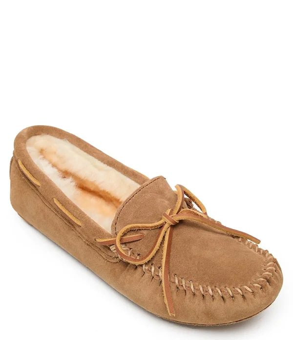 Minnetonka Sheepskin Softsole Moc 6 Women's Tan