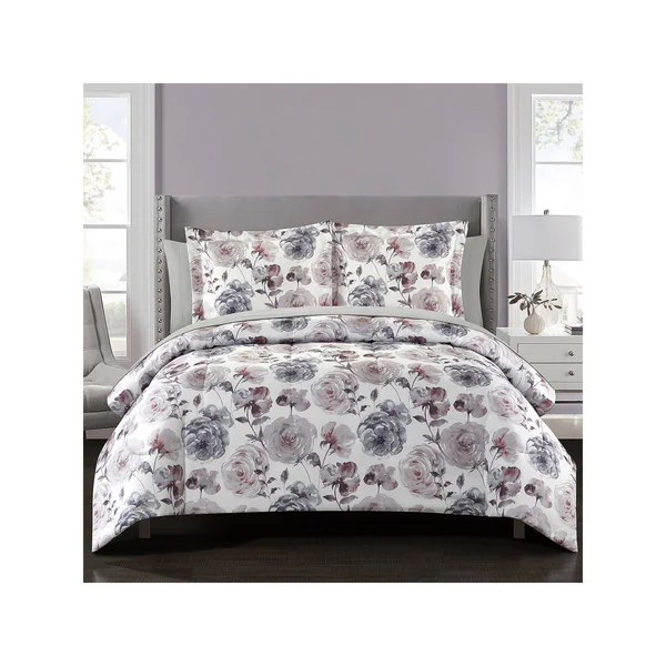 Blossom 11-Piece Reversible Queen Comforter Set in Rose
