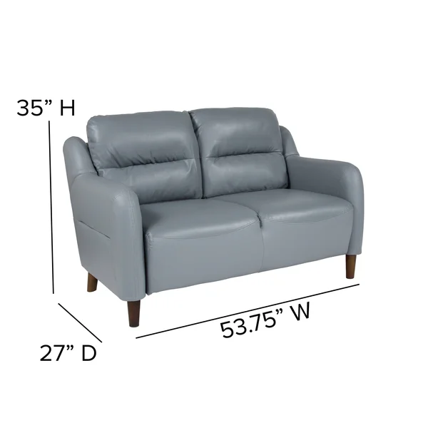 Lancaster Home LeatherSoft Loveseat, Size: Brown