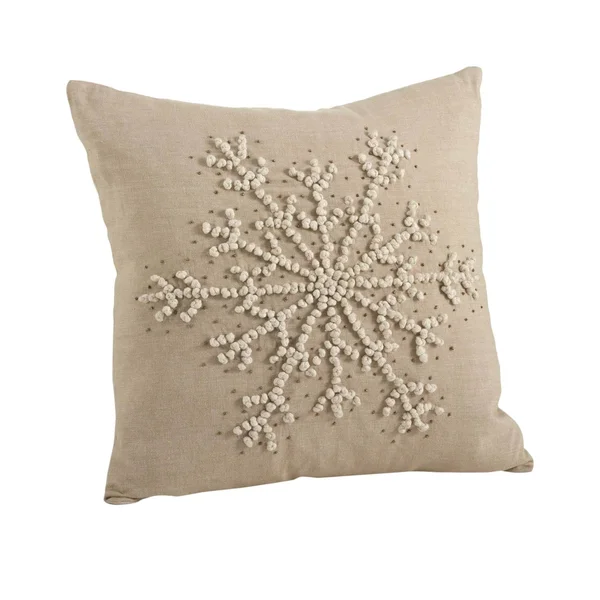 Saro Hand Knotted Snowflake Throw Pillows