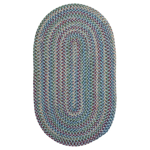 Colonial Mills Millwork Light Blue 5 ft. x 8 ft. Tweed Indoor Oval Area Rug