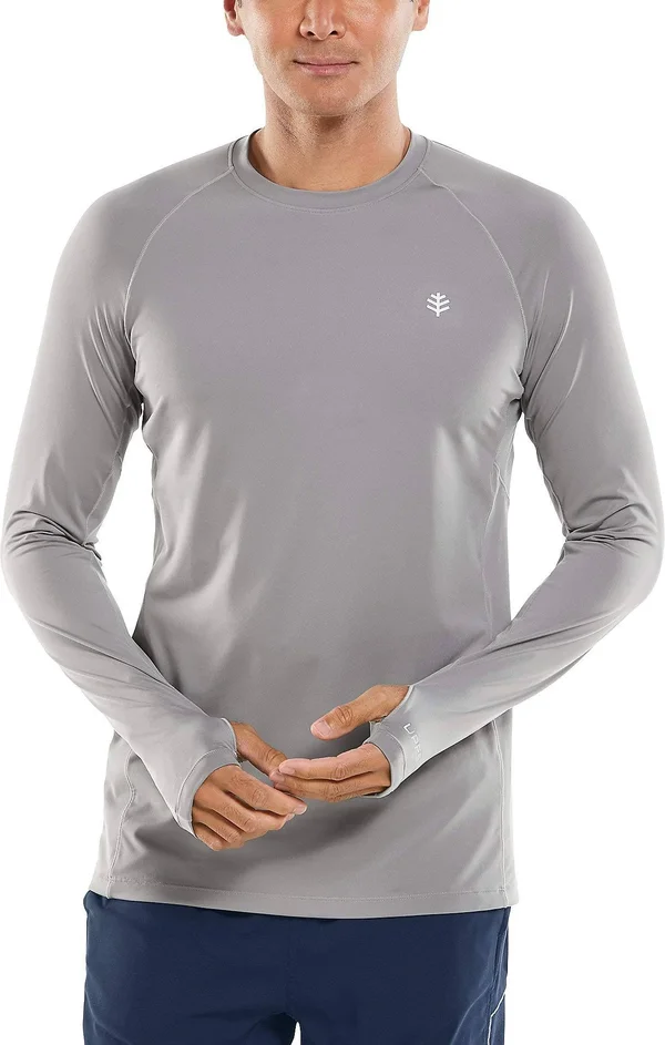 Coolibar UPF 50+ Men's Agility Long Sleeve Performance T-Shirt - Sun Protective