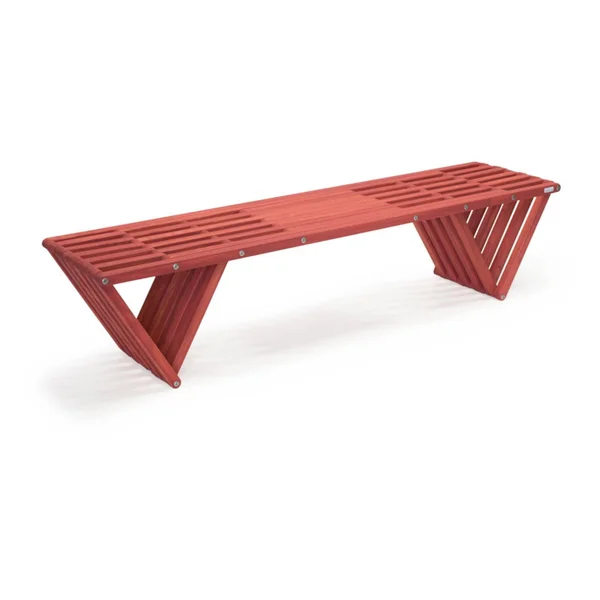 XQuare Wooden Bench X70 Copper Henna Glodea
