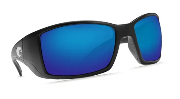 Costa Del Mar Blackfin Black Sunglasses - Blue Mirror 580p