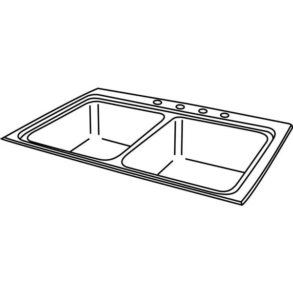 Elkay LR3322PDMR2 Stainless Steel Double Bowl Kitchen Sink Kit