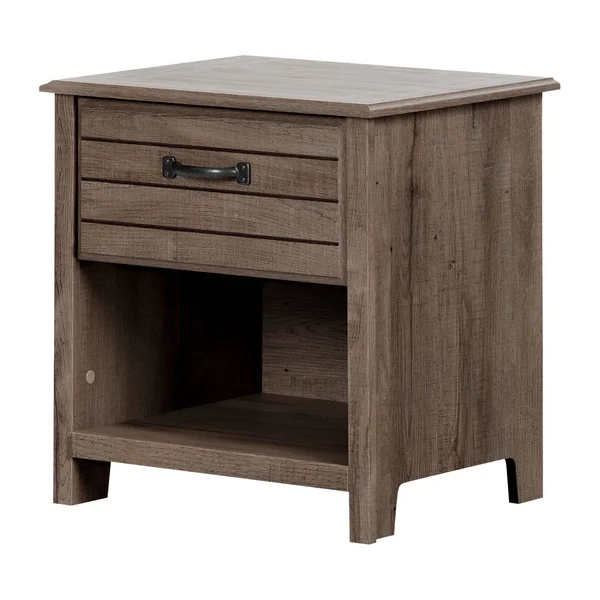 South Shore Asten 1-Drawer Nightstand - Fall Oak
