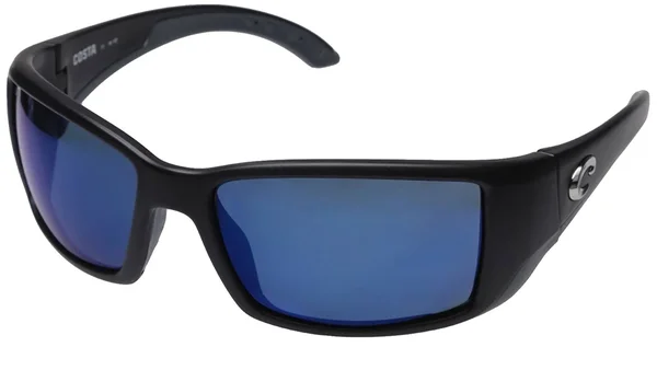 Costa Del Mar Blackfin Black Sunglasses - Blue Mirror 580p