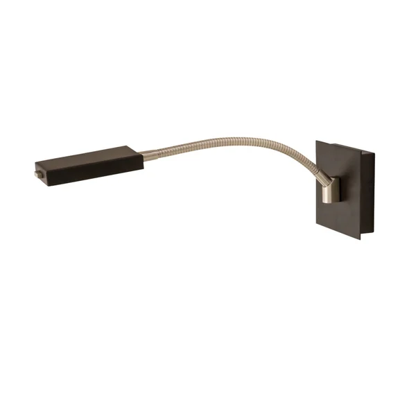 House of Troy Lewis LED Gooseneck Wall Lamp, Black/Satin Nickel - LEW875-BLK