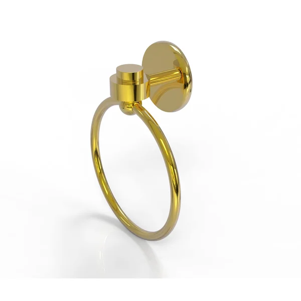 Allied Brass 7116-UNL Satellite Orbit One Collection Towel Ring Unlacquered Brass