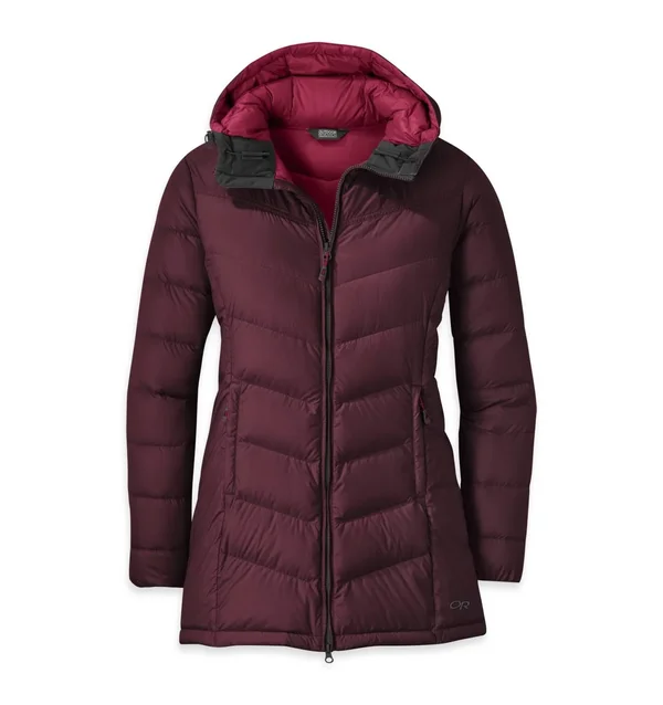 Outdoor Research Women's Transcendent Down Parka - Small - Cacao, Ink