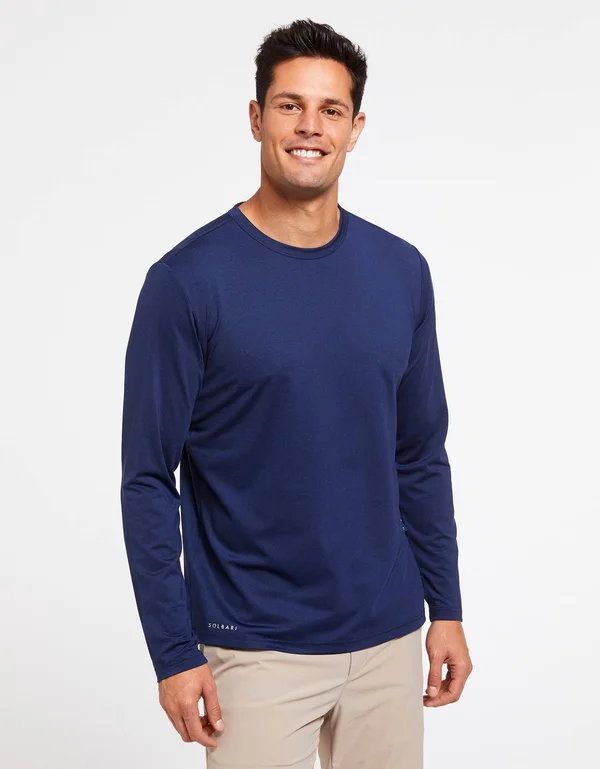 Solbari UPF 50+ Men's Sun Protection Long Sleeve Fitness Active T-Shirt - UV Protection - Sun Protective