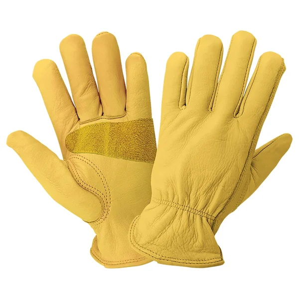 Global Glove Premium Reinforced Palm Grain Cowhide Leather Gloves - Medium - 3100