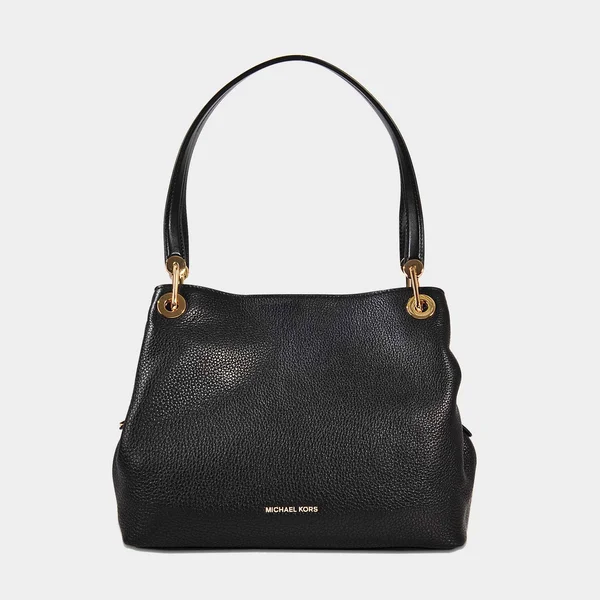 Michael Kors Raven Large Leather Shoulder Bag - Black, 13.5 x 10 x 5.5