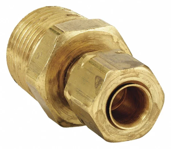 Parker Male Connector - 1/4 in Tube size, 1/8 in Pipe Size - Pipe Fitting, Metal, Pk 100 68CA-4-2