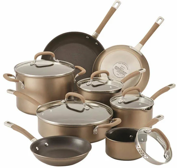 Circulon Premier Professional 13-Piece Hard-Anodized Cookware Set Stainless