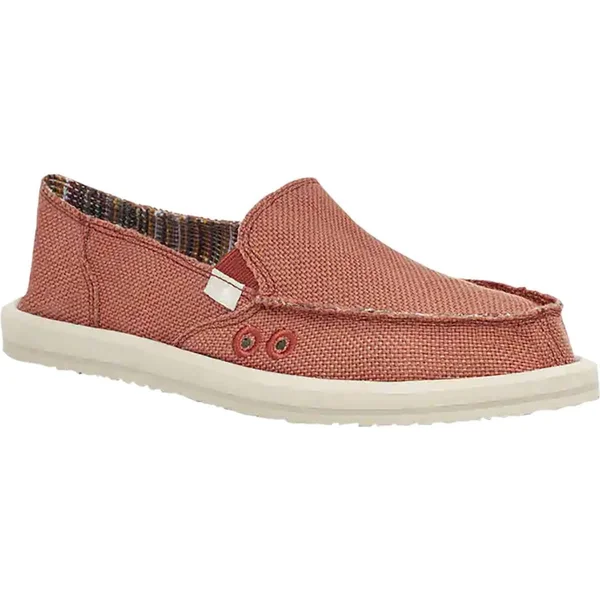 Sanuk Donna Hemp Women's Shoes, 8, Auburn
