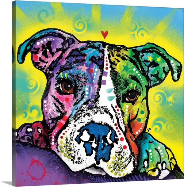 The Baby Pit Bull, Canvas Wall Art, 16x16, Great Big Canvas