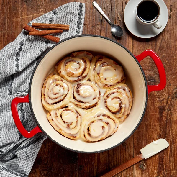Epicurious 6qt Enamel Cast Iron Covered Round Dutch Oven - Red