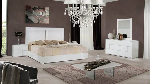 Modrest Nicla Italian Modern White Right Nightstand
